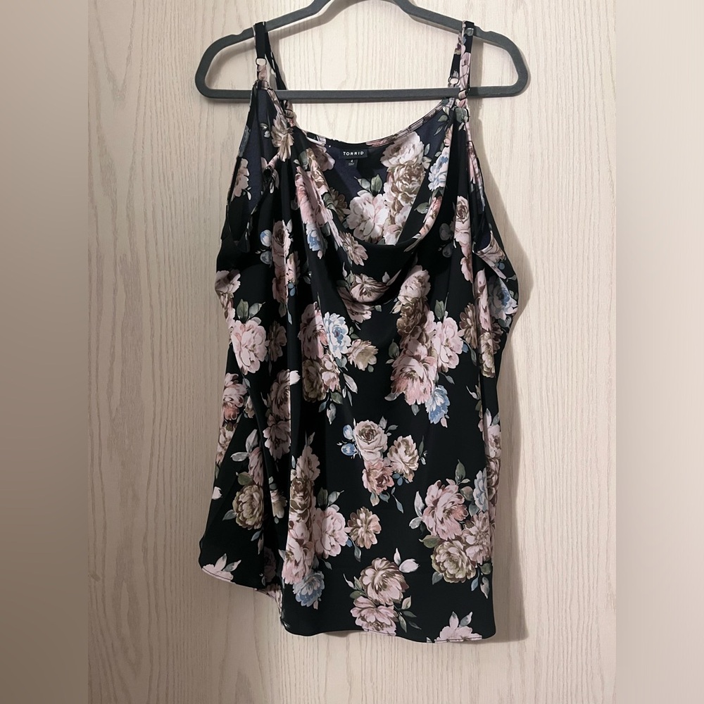 Torrid Black Floral Camisole
